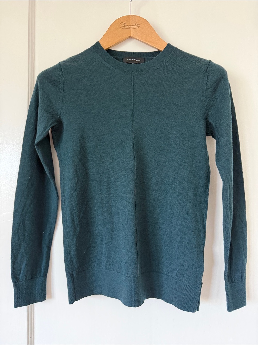 Club Monaco Wool Teal Crewneck Sweater